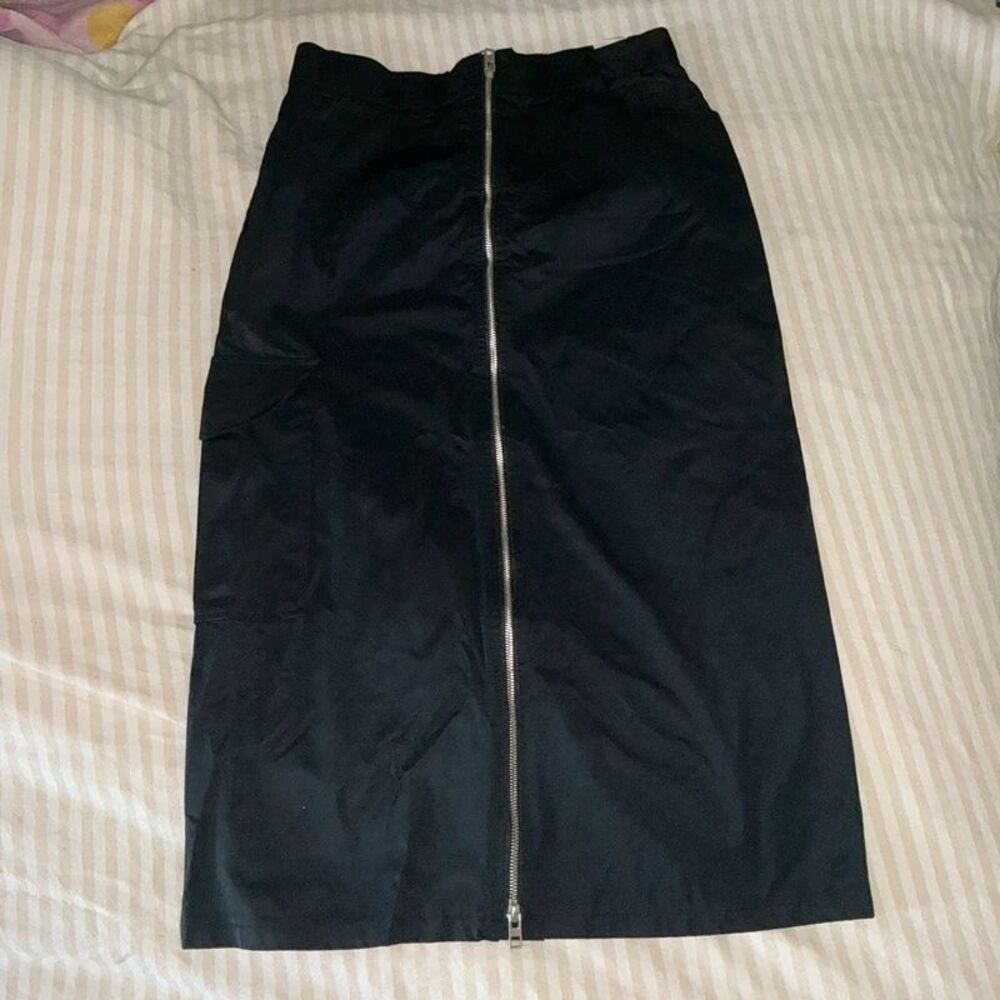 Zara Black Pencil Skirt Medium Front Zip